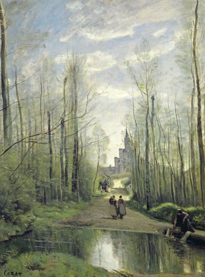 The Church at Marissel, 1866 by Jean Baptiste Camille Corot